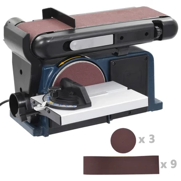 Elektromos korong- és szalagcsiszoló gép 370 W 150 mm