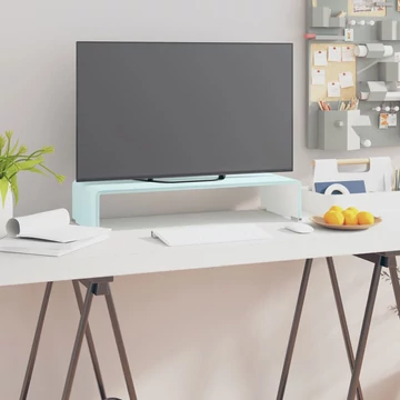 Zöld üveg TV állvány/monitor magasító 60 x 25 x 11 cm