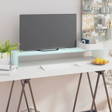 Zöld üveg TV állvány/monitor magasító 100 x 30 x 13 cm