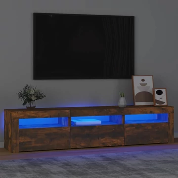 Füstös tölgy színű TV-szekrény LED-világítással 180x35x40 cm