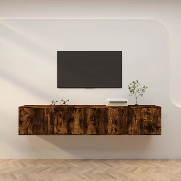 2 db füstös tölgy színű fali TV-szekrény 100 x 34,5 x 40 cm