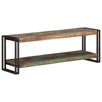 Tömör újrahasznosított fa TV-szekrény 120 x 30 x 40 cm