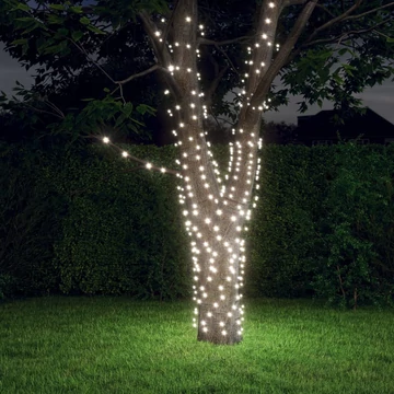 5 db 5x200 LED-es hideg fehér bel-/kültéri napelemes fényfüzér