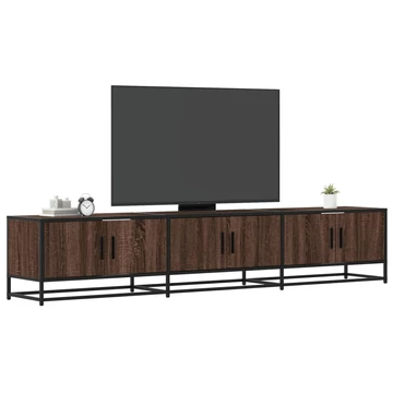 Barna tölgy színű szerelt fa TV-szekrény 210 x 35 x 41 cm