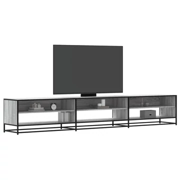 Szürke sonoma színű szerelt fa TV-szekrény 270 x 40 x 46 cm