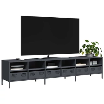 Antracitszürke hidegen hengerelt acél TV-szekrény 202x39x43,5cm