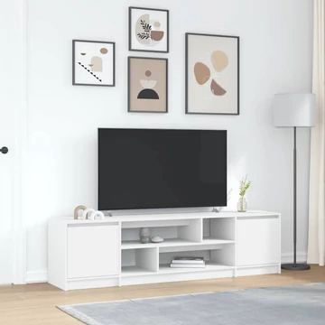 Fehér szerelt fa TV-szekrény 188,5x41x50 cm