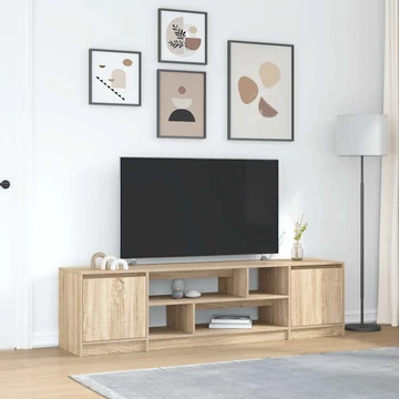 Sonoma tölgy színű szerelt fa TV-szekrény 188,5x41x50 cm