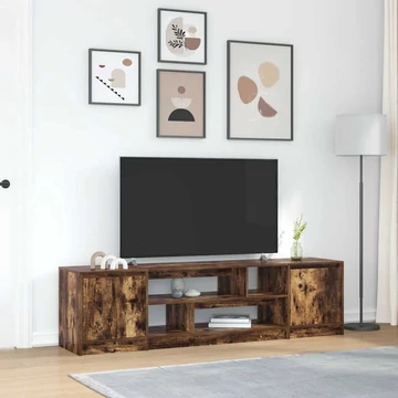 Füstös tölgy színű szerelt fa TV-szekrény 188,5x41x50 cm