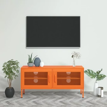 Narancssárga acél TV-szekrény 105 x 35 x 50 cm