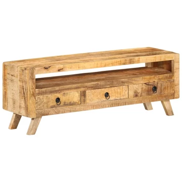 Tömör mangófa TV-szekrény 110 x 30 x 40 cm