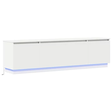 TV szekrény LED világítással Fehér 180x38x49 cm Mérnöki Fa