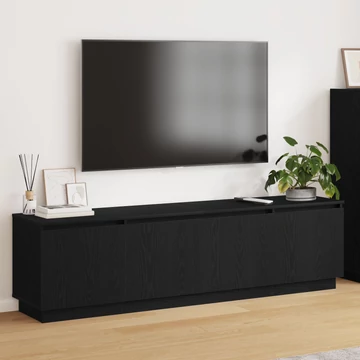 TV állvány LED-del Fekete Tölgy 180x38x49 cm Műanyag