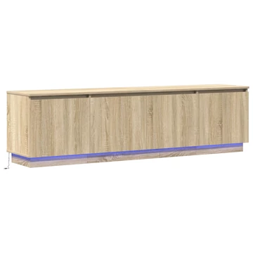 LED világítású TV szekrény Sonoma tölgy 180x38x49 cm Mérnöki fa