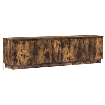 TV szekrény LED füstölt tölgy 180x38x49 cm szerelt fa