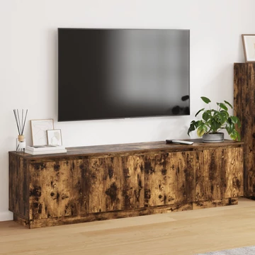 TV szekrény LED füstölt tölgy 180x38x49 cm szerelt fa