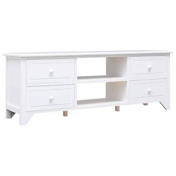 Fehér tömör császárfa TV-szekrény 108 x 30 x 40 cm