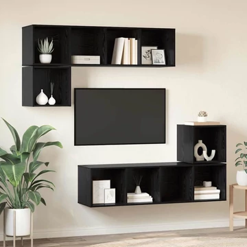 TV szekrény garnitúra 4 pcs Musta tammi 37 x 37 x 142.5 cm