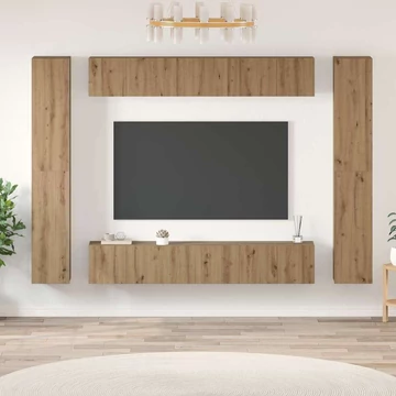 TV szekrény garnitúra 10 pcs kézműves tölgy 30.5 x 30 x 90 cm