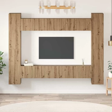 TV szekrény garnitúra 10 pcs kézműves tölgy 30.5 x 30 x 90 cm