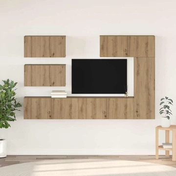 TV szekrény garnitúra 6 pcs kézműves tölgy 30.5 x 30 x 90 cm