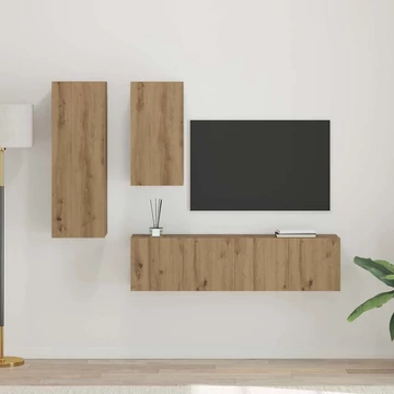 TV szekrény garnitúra 4 pcs kézműves tölgy 30.5 x 30 x 90 cm