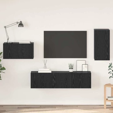TV szekrény garnitúra 4 pcs Fekete tölgy 30.5 x 30 x 60 cm