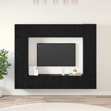 TV szekrény garnitúra 8 pcs Fekete tölgy 80 x 30 x 30.5 cm