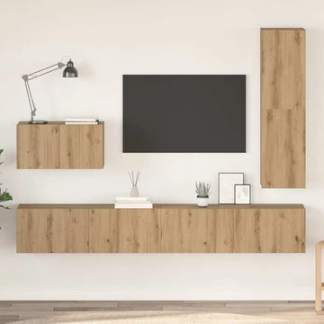 TV szekrény garnitúra 4 pcs kézműves tölgy 30.5 x 30 x 110 cm