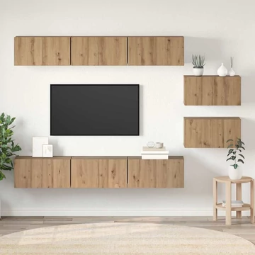 TV szekrény garnitúra 8 pcs kézműves tölgy 60 x 30 x 30.5 cm