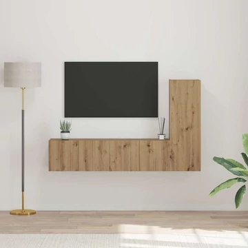 TV szekrény garnitúra 3 pcs kézműves tölgy 150.5 x 30 x 90 cm
