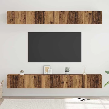 TV szekrény garnitúra 6 pcs Régi fa 60 x 30 x 35 cm Faanyag