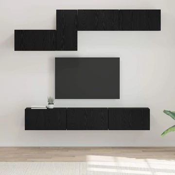 TV szekrény garnitúra 7 pcs Fekete tölgy 60 x 30 x 30 cm