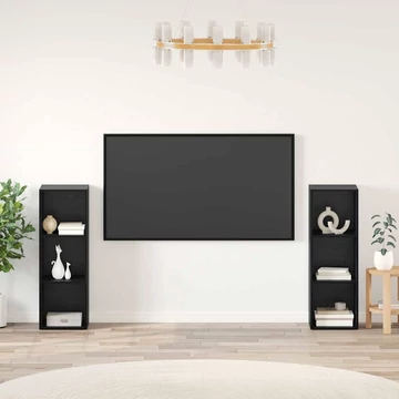 TV szekrény garnitúra 2 pcs Fekete tölgy 107 x 35 x 37 cm