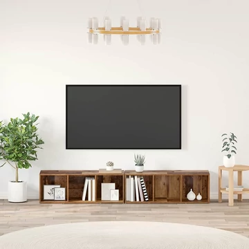 TV szekrény garnitúra 2 pcs Öreg fa 37 x 35 x 107 cm Faanyag