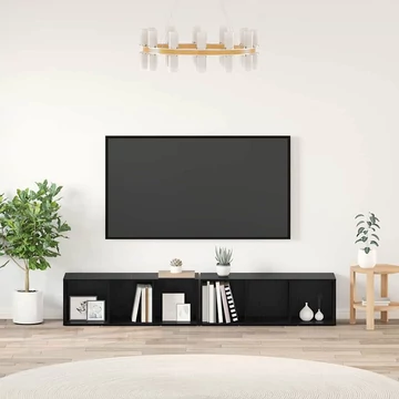 TV szekrény garnitúra 2 pcs Fekete tölgy 37 x 35 x 107 cm