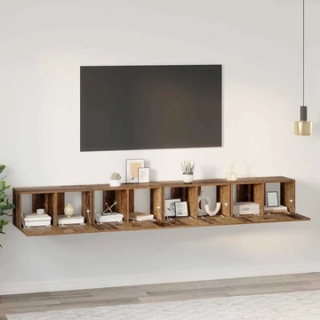 TV szekrény garnitúra 4 pcs Régi fa Közepes 30 x 60 x 30.5 cm