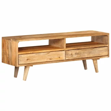 Tömör mangófa TV-szekrény 110x30x41 cm