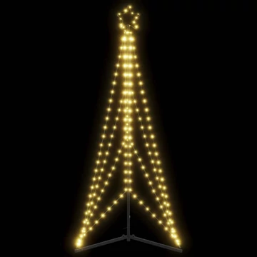 Meleg fehér LED karácsonyfa 363 LED 182 cm