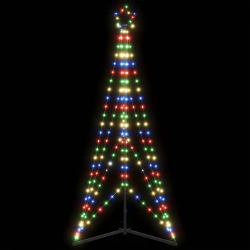 Színes LED karácsonyfa 363 LED 182 cm