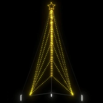 Meleg fehér LED karácsonyfa 615 LED 404,5 cm