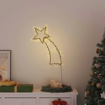 Meleg fehér karácsonyi fények Shooting Star sziluett 80 LED