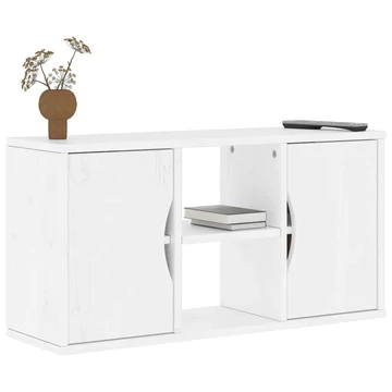 ODDA tömörfa fenyőfa TV szekrény fehér 79x24x40 cm
