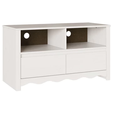 TV Szekrény "DRAMMEN" Fehér 99x43x55 cm Tömbfa Fenyő