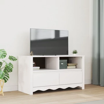 TV Szekrény "DRAMMEN" Fehér 99x43x55 cm Tömbfa Fenyő