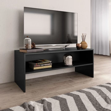 Fekete szerelt fa TV-szekrény 100 x 40 x 40 cm