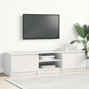 Fehér szerelt fa TV-szekrény 140 x 40 x 35,5 cm