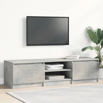 Betonszürke szerelt fa TV-szekrény 140 x 40 x 35,5 cm