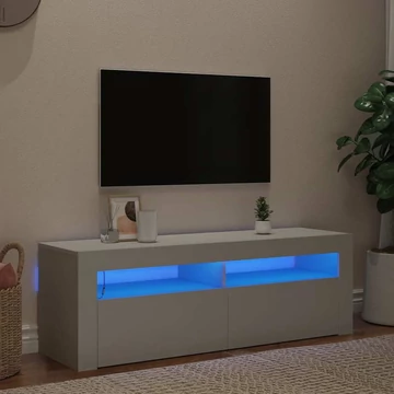 Fehér TV-szekrény LED-lámpákkal 120 x 35 x 40 cm