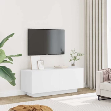 Fehér szerelt fa TV-szekrény 100 x 35 x 40 cm